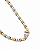 Colar Riviera X 45cm - Banhado em Ródio Branco e Ouro18k - Imagem 1