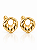 Brinco Orgânico Margô - Banhado Em Ouro18k - Imagem 1