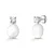 Brinco Noiva Pérola Aguá Doce e Moissanite - 5MM | 1ct - Em Prata925 + Banhado Ouro Branco - Imagem 4