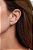 Brinco Noiva Cuff Pérola Natural Moissanite - Prata925 + Banho Ouro Branco - Imagem 3