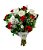 Bouquet de Rosas Brancas e Vermelhas - Imagem 1