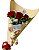 Bouquet Rosas Vermelhas Páscoas com Mini Pelúcia - Imagem 1