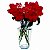 Jarra de vidro de rosas importadas com gerberas - Imagem 1