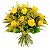 Bouquet de rosas amarelas com folhagens nobres - Imagem 1