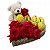Coração de Rosas Vermelhas com pelúcia e frutas - Imagem 1
