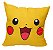 Almofada Rosto do Pikachu Pokemon Fofo Desenho Geek Nerd 45x45 cm - Imagem 1