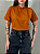 T-SHIRT GOLA ALTA LISA - CARAMELO - Imagem 2