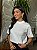 T-SHIRT GOLA ALTA LISA - OFF WHITE - Imagem 1