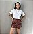 T-SHIRT GOLA ALTA LISA - OFF WHITE - Imagem 1