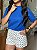 T-SHIRT GOLA ALTA LISA - AZUL BIC - Imagem 2