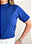 T-SHIRT GOLA ALTA LISA - AZUL BIC - Imagem 2