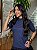 T-SHIRT GOLA ALTA LISA - AZUL MARINHO - Imagem 3