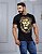 CAMISETA MASCULINA LEAO DOURADO - PRETO - Imagem 1