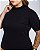 T-SHIRT GOLA ALTA LISA - PRETO - Imagem 3