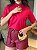 T-SHIRT GOLA ALTA LISA - ROSA PINK - Imagem 3