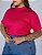 T-SHIRT GOLA ALTA LISA - ROSA PINK - Imagem 4