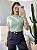 T-SHIRT GOLA ALTA LISA - VERDE OLIVA - Imagem 1