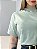 T-SHIRT GOLA ALTA LISA - VERDE OLIVA - Imagem 2