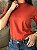 T-SHIRT GOLA ALTA LISA - TERRACOTA - Imagem 3