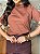 T-SHIRT GOLA ALTA LISA - MARROM - Imagem 3