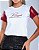T-SHIRT BLESSED *MANGA PAETE BORDO* - BRANCA - Imagem 2