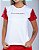 T-SHIRT O AMOR SEMPRE FAZ BEM *MANGA PAETE VERMELHA* - BRANCA - Imagem 2