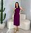 VESTIDO MIDI CAVADO LISO - ROXO BERINJELA - Imagem 1