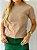 T-SHIRT GOLA ALTA LISA - CAPUCCINO - Imagem 2