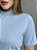 T-SHIRT GOLA ALTA LISA - AZUL BEBE - Imagem 2