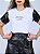 T-SHIRT NADA É TAO NOSSO (MANGA PAETE PRETO) - BRANCO - Imagem 2