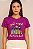 T-SHIRT JUST A GIRL LIVROS C/GLITTER - ROXO - Imagem 1