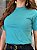T-SHIRT GOLA ALTA LISA - VERDE JADE - Imagem 3