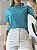 T-SHIRT GOLA ALTA LISA - VERDE JADE - Imagem 2
