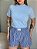 T-SHIRT GOLA ALTA LISA - AZUL CÉU - Imagem 5