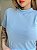 T-SHIRT GOLA ALTA LISA - AZUL CEU - Imagem 3