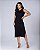 VESTIDO MIDI CAVADO LISO - PRETO - Imagem 1