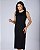 VESTIDO MIDI CAVADO LISO - PRETO - Imagem 2