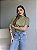 T-SHIRT GOLA ALTA LISA - VERDE PISTACHE - Imagem 2