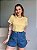 T-SHIRT LISA - AMARELO MANTEIGA - Imagem 1