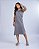 VESTIDO MIDI CAVADO LISO - CINZA PLATINA - Imagem 1