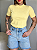 T-SHIRT GOLA ALTA LISA - AMARELO MANTEIGA - Imagem 2