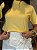 T-SHIRT GOLA ALTA LISA - AMARELO MANTEIGA - Imagem 2