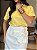 T-SHIRT GOLA ALTA LISA - AMARELO MANTEIGA - Imagem 3