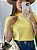 T-SHIRT GOLA ALTA LISA - AMARELO MANTEIGA - Imagem 8