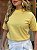 T-SHIRT GOLA ALTA LISA - AMARELO MANTEIGA - Imagem 3
