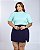 T-SHIRT GOLA ALTA LISA - VERDE MENTA - Imagem 2