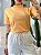 T-SHIRT GOLA ALTA LISA - LARANJA CANDY - Imagem 2