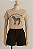 T-SHIRT ZEBRA C/STRASS - BEGE DUNAS - Imagem 1