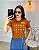 T-SHIRT LAÇOS C/APLICAÇAO - CARAMELO - Imagem 3