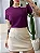 T-SHIRT MANGA DOBRADA - ROXO BERINJELA - Imagem 3